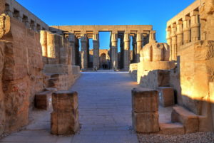 Second court in the Luxor temple, Luxor, Upper Egypt, Egypt Second court in the Luxor temple, Luxor, Upper Egypt, Egypt